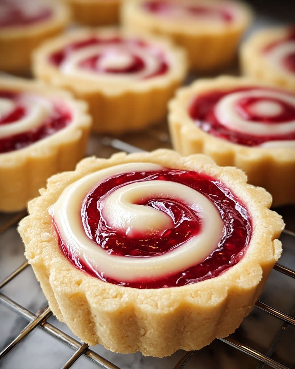 Raspberry Swirl Shortbread Cookies Recipe - Recipe Image