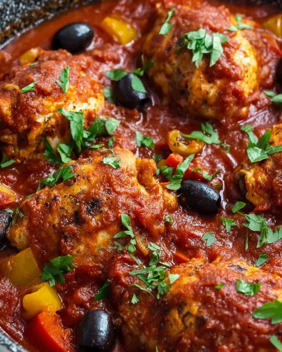 Hearty Chicken Cacciatore with Vegetables and Tomato Sauce Recipe - Recipe Image
