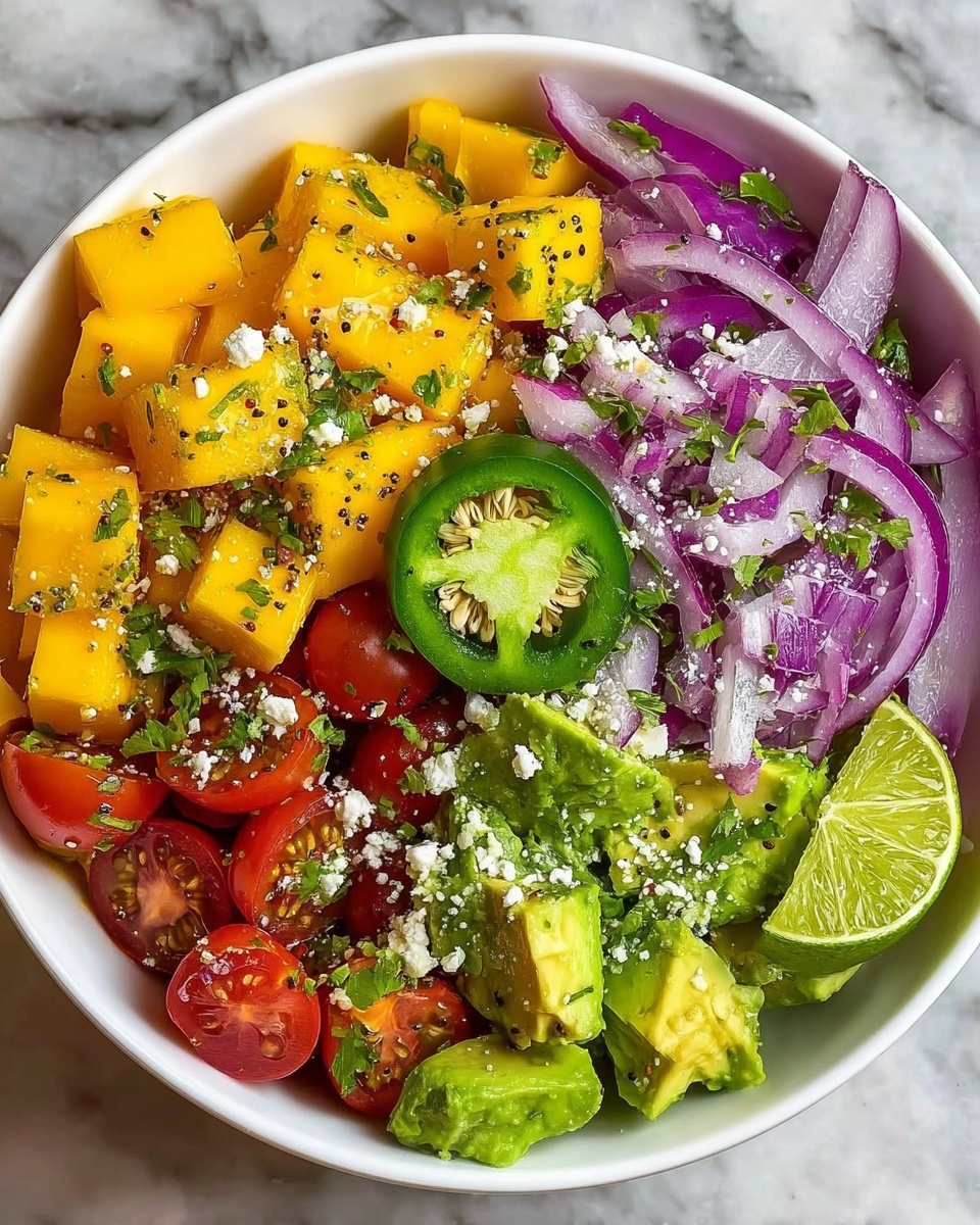 Avocado Mango Salad with Lime Dressing Recipe - Recipe Image