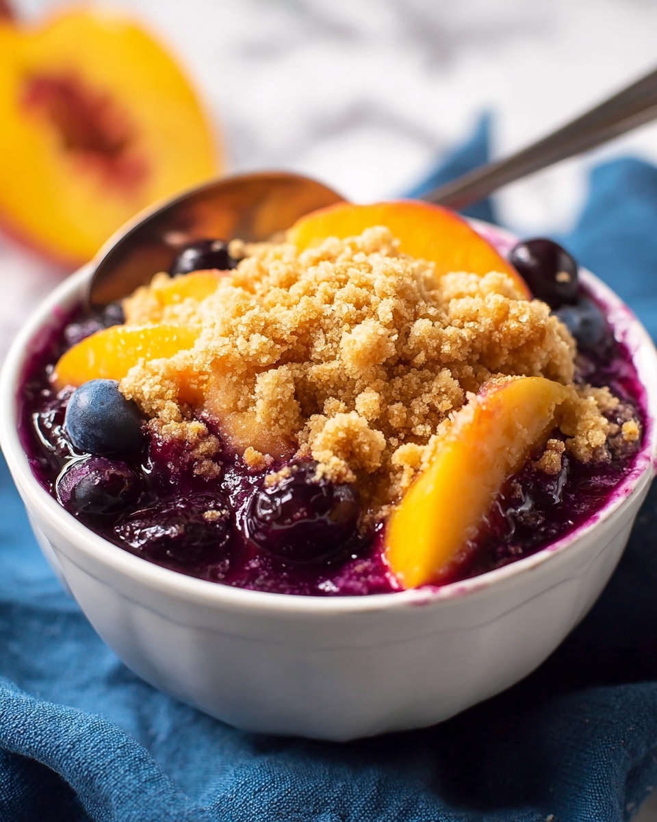 Crockpot Blueberry Peach Cobbler Recipe - Recipe Image