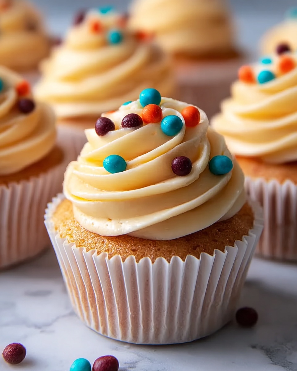 Classic Vanilla Cupcakes with Creamy Frosting Recipe - Recipe Image