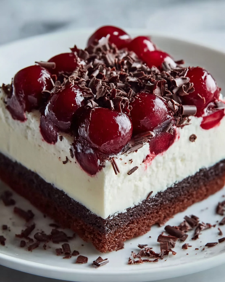 No-Bake Black Forest Slice Recipe - Recipe Image