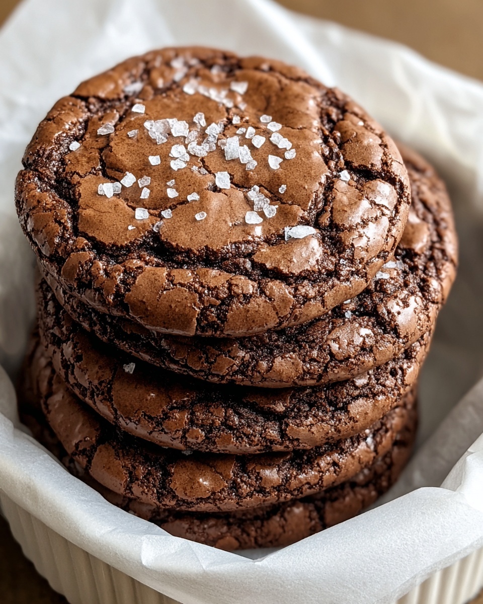 Easy Salted Brownie Cookies Recipe - Recipe Image