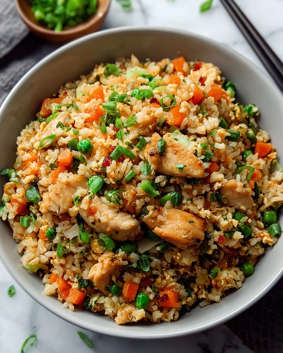 High-Protein Crispy Garlic Chicken Fried Rice Recipe - Recipe Image