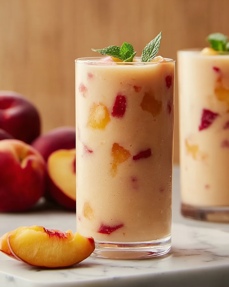 Iced Peach Colada Recipe - Recipe Image