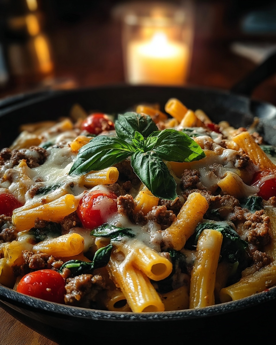 Creamy Tuscan Sausage Pasta Bake Recipe - Recipe Image