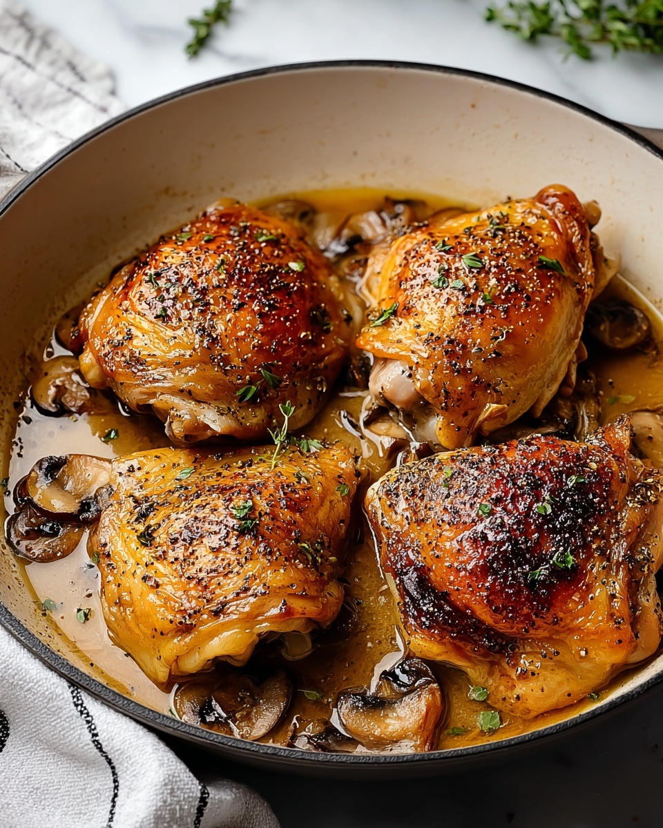 Skillet Chicken Thighs Recipe - Recipe Image