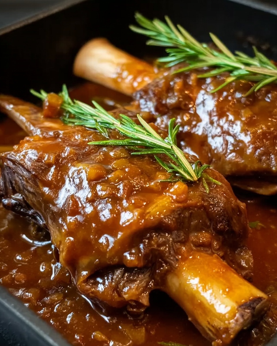 Rosemary Garlic Lamb Shanks Recipe - Recipe Image