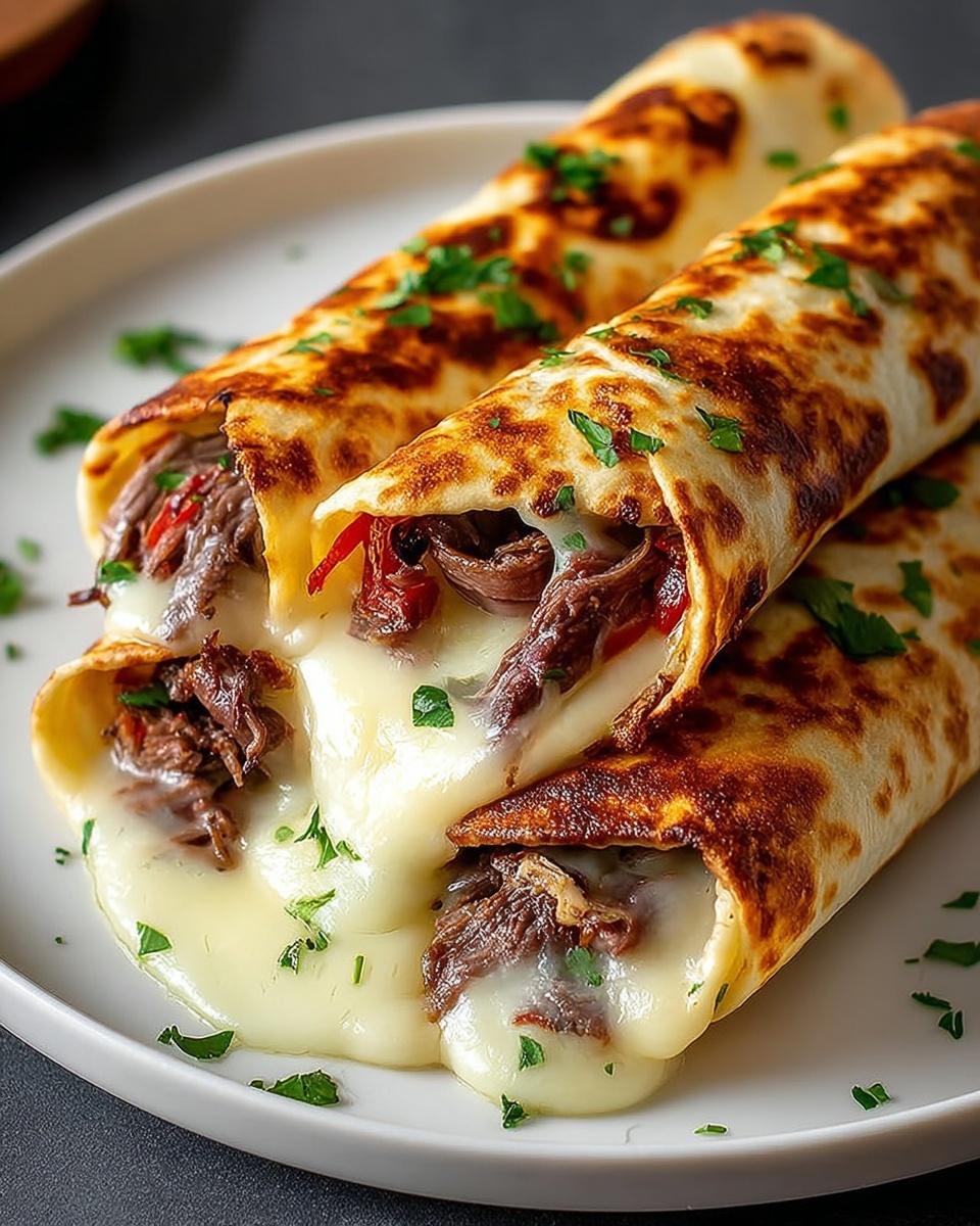 Keto Philly Cheesesteak Roll-Ups Recipe - Recipe Image