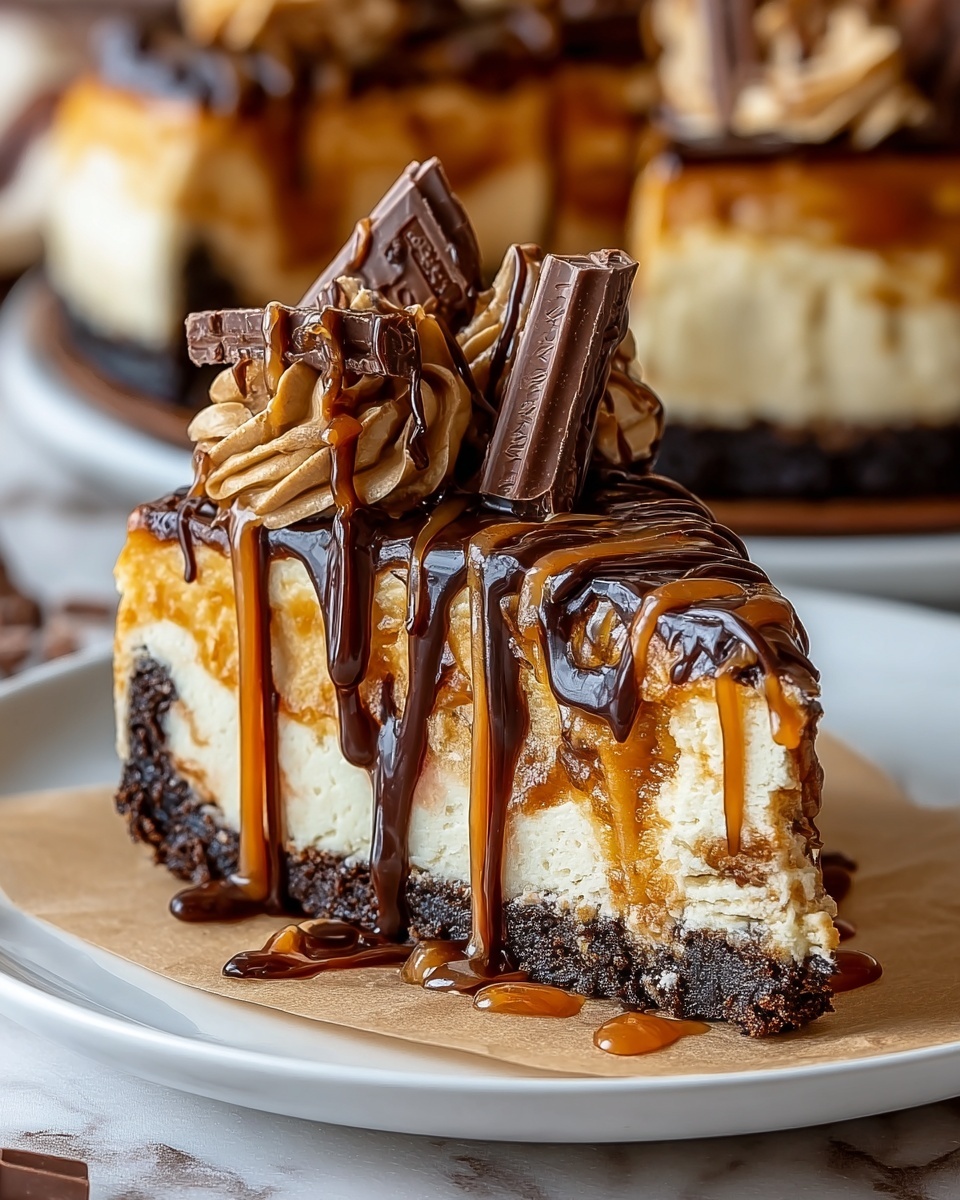 Caramel Chocolate Coffee Cheesecake Recipe - Recipe Image