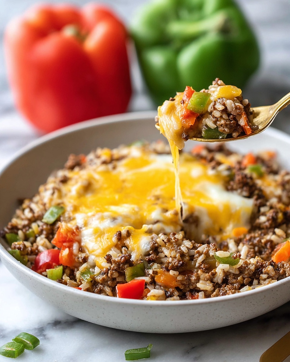 Cheesy Unstuffed Pepper Skillet (One Pan!) Recipe - Recipe Image