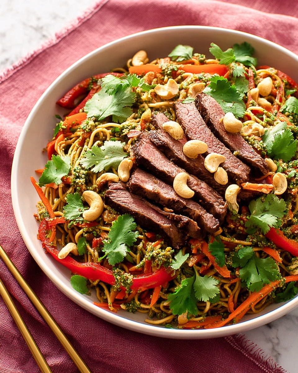 Miso Steak with Noodle Salad Recipe - Recipe Image