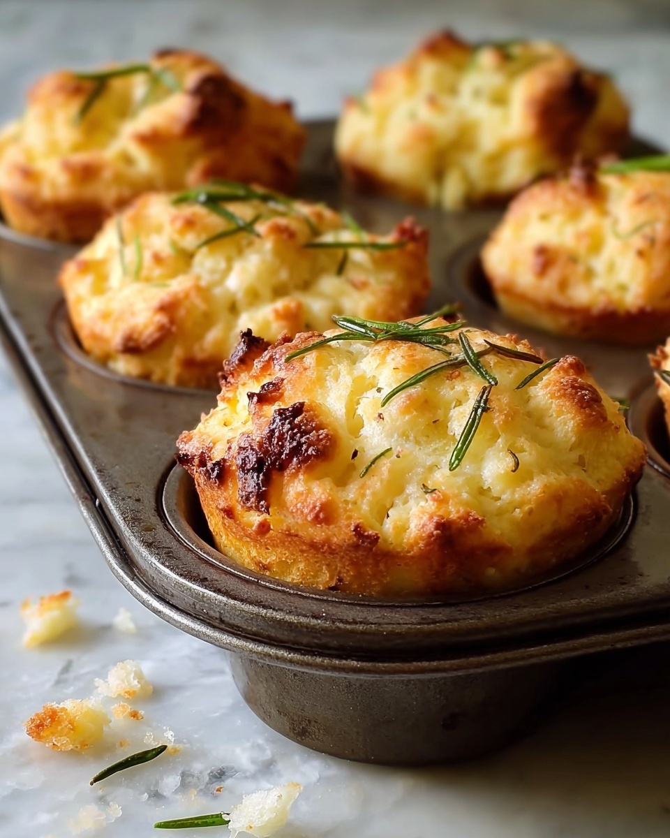 Rosemary Garlic Focaccia Muffins Recipe - Recipe Image