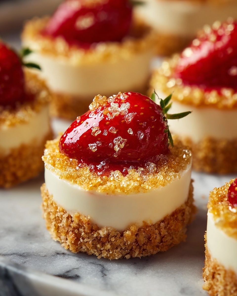 Mini Strawberry Crunch Cheesecake Bites Recipe - Recipe Image