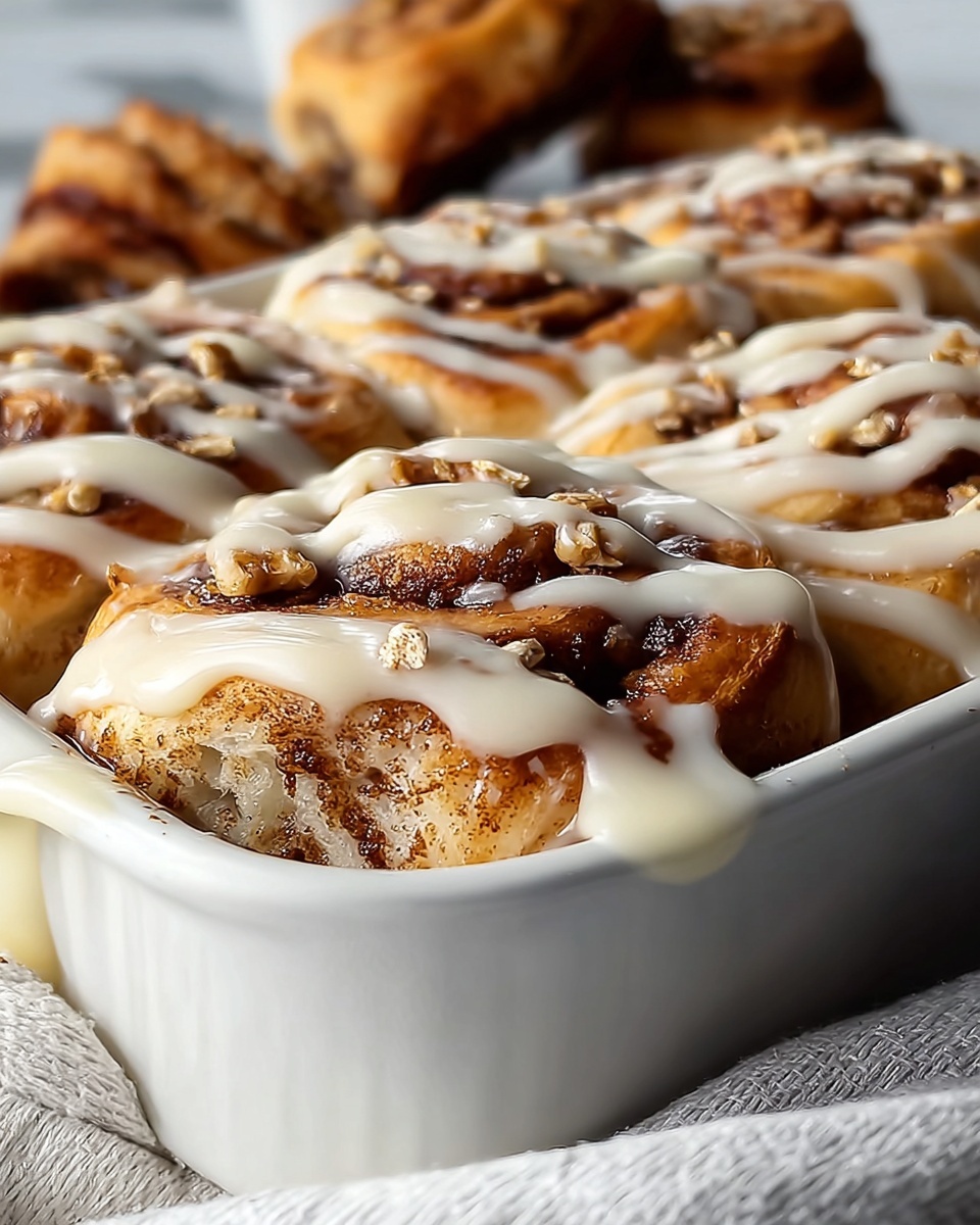 High-Protein Cinnamon Roll Baked Oatmeal Recipe - Recipe Image