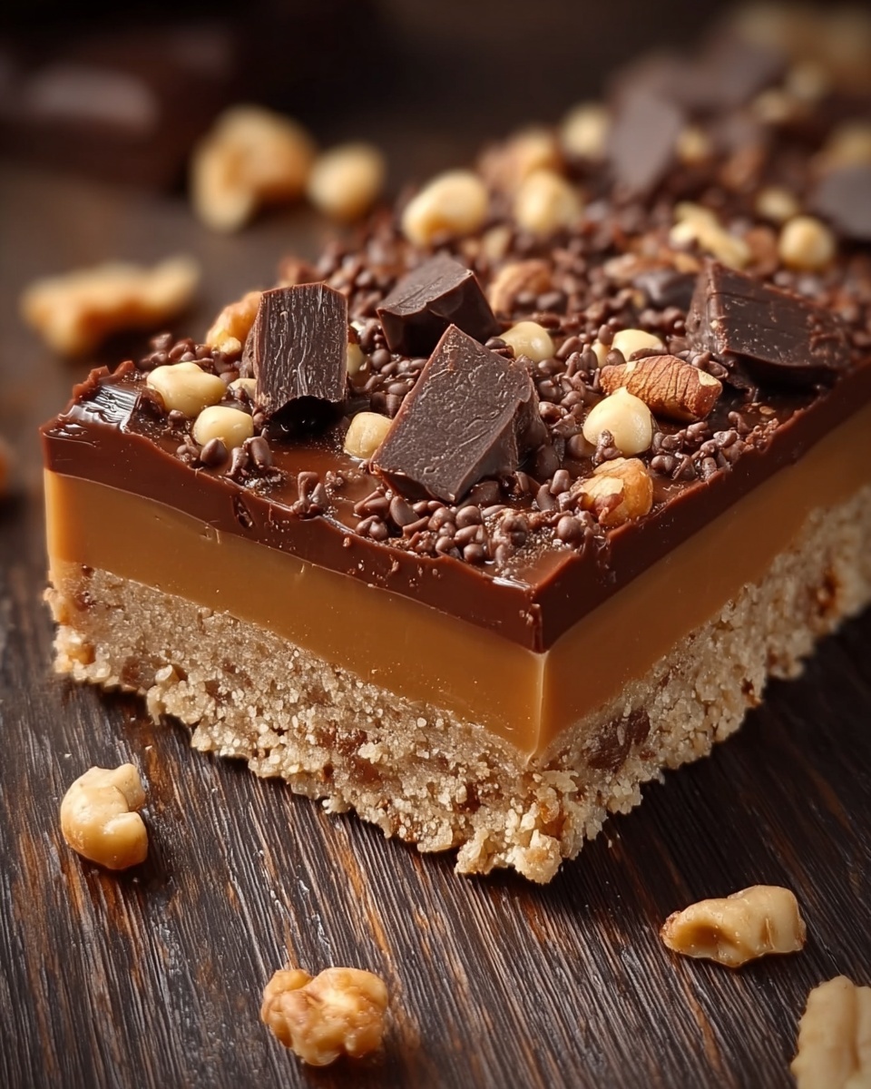 Caramel Chocolate Crunch Bars Recipe - Recipe Image