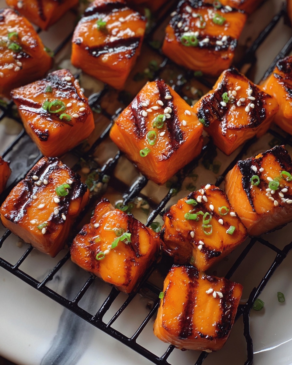 Air Fryer Honey Garlic Salmon Bites Recipe - Recipe Image