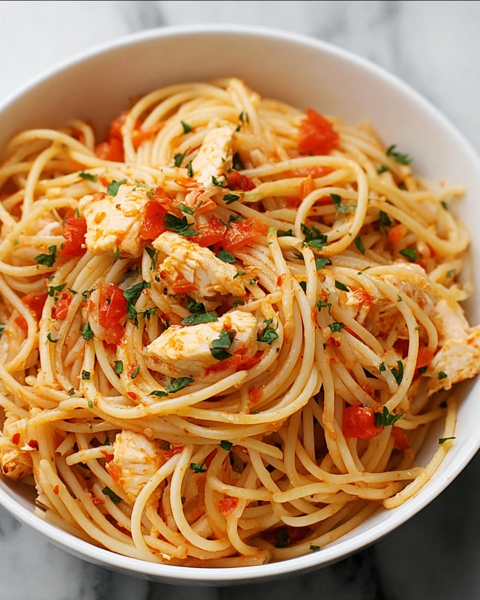 Creamy Chicken Spaghetti Bake Recipe - Recipe Image