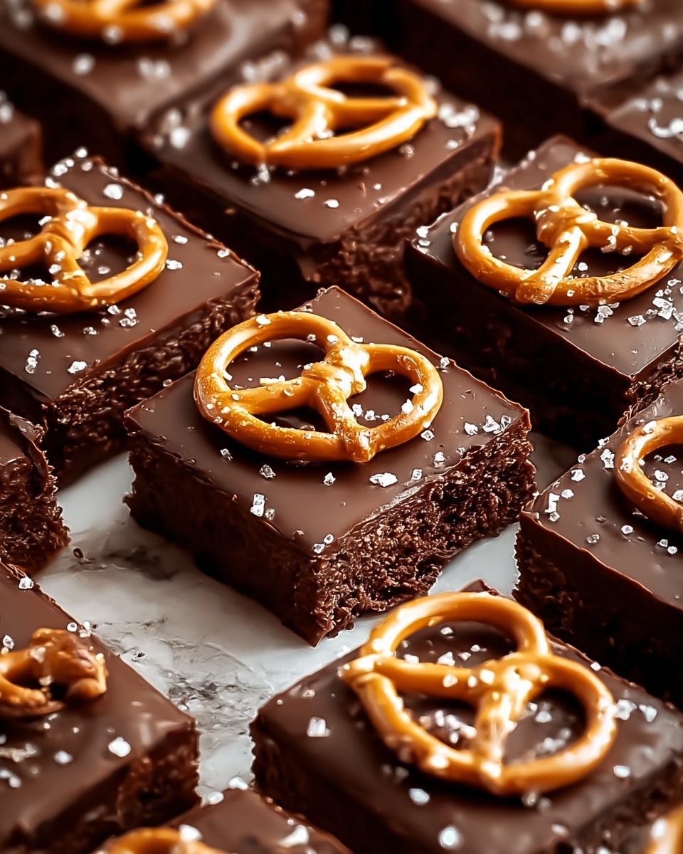 Chocolate Caramel Peanut Butter Pretzel Bars Recipe - Recipe Image