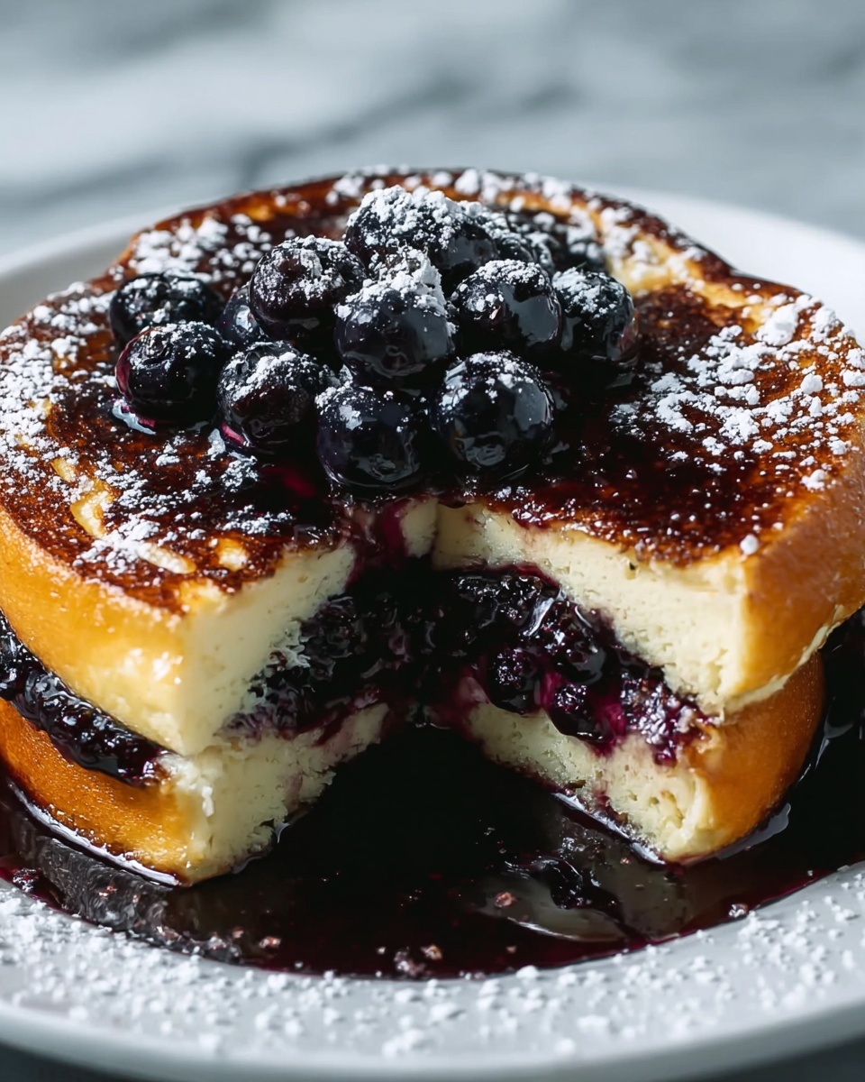 Blueberry Cheesecake Stuffed French Toast Recipe - Recipe Image