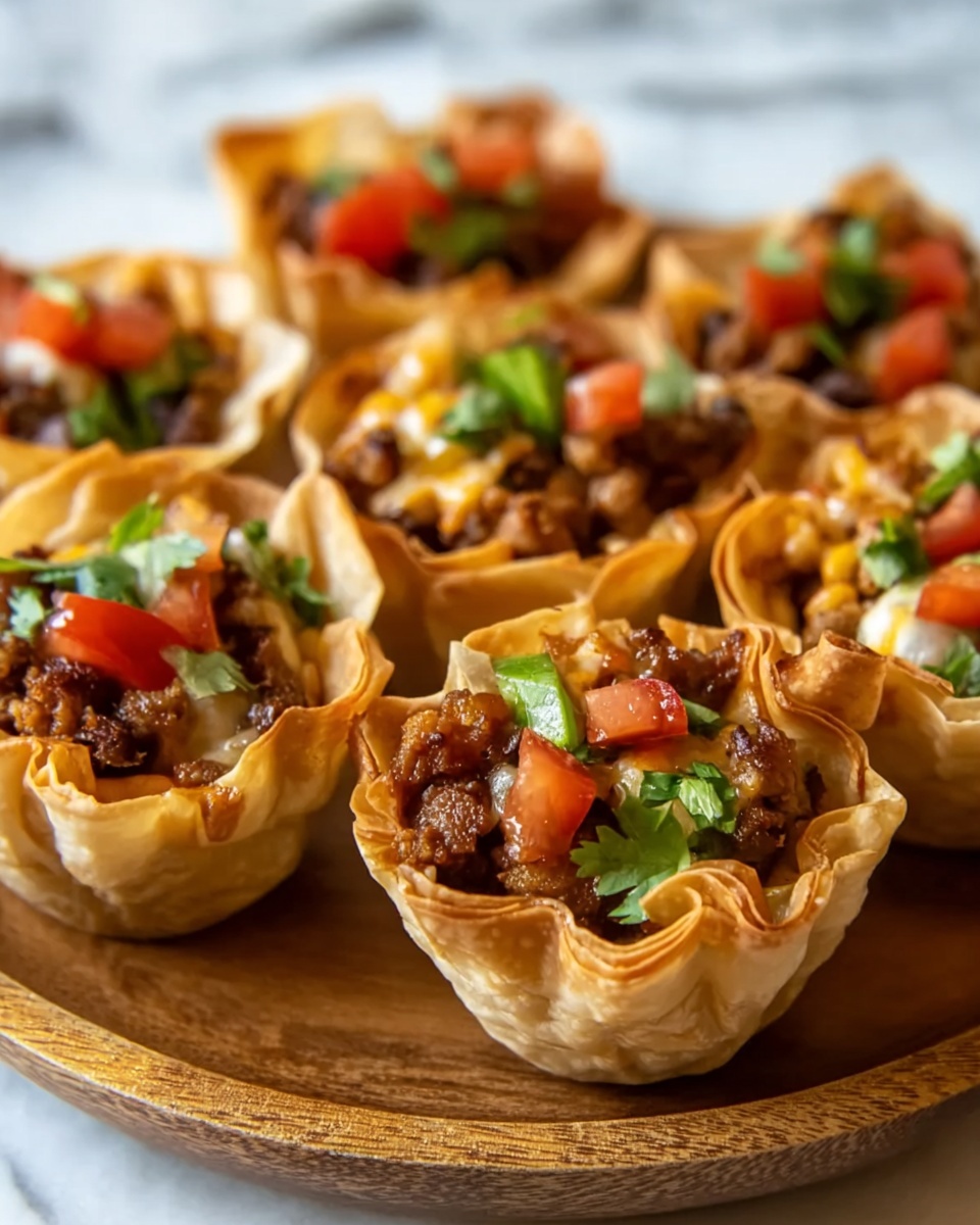 Wonton Taco Cups Recipe - Recipe Image