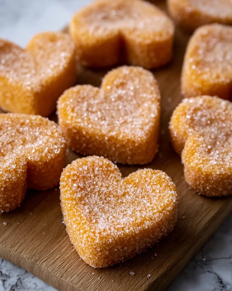 French Toast Churro Bites in Heart Shapes Recipe - Recipe Image