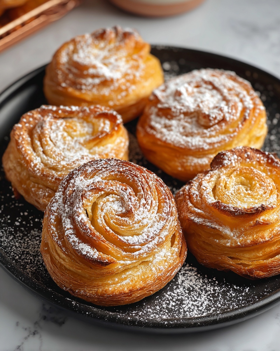 Homemade Cruffins with Spiral Pastry and Sweet Topping Recipe - Recipe Image