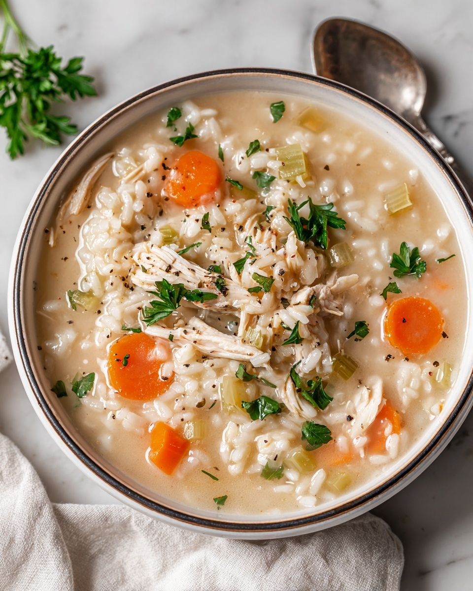 Creamy Chicken and Rice Soup Recipe - Recipe Image