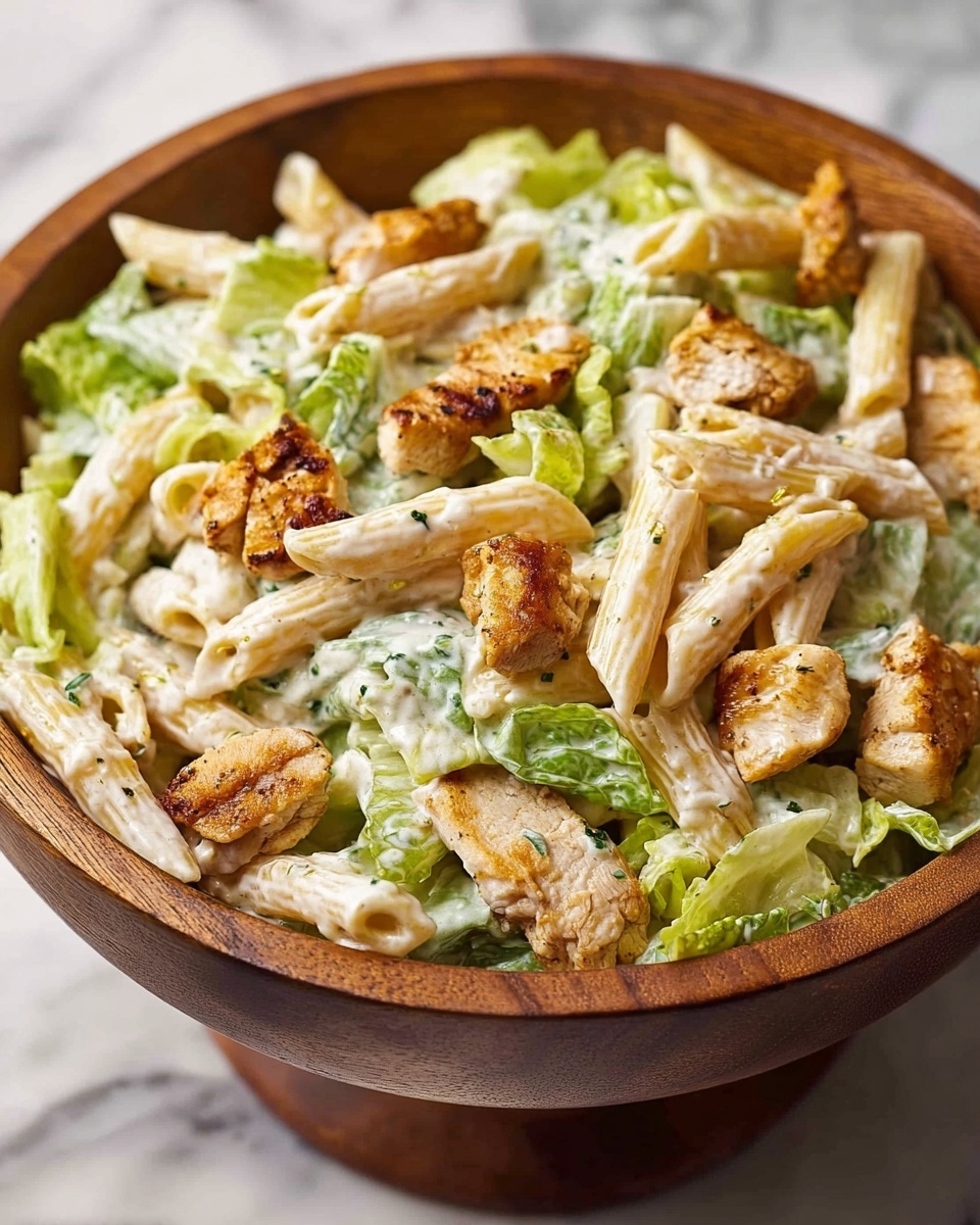 Chicken Caesar Pasta Salad Recipe - Recipe Image