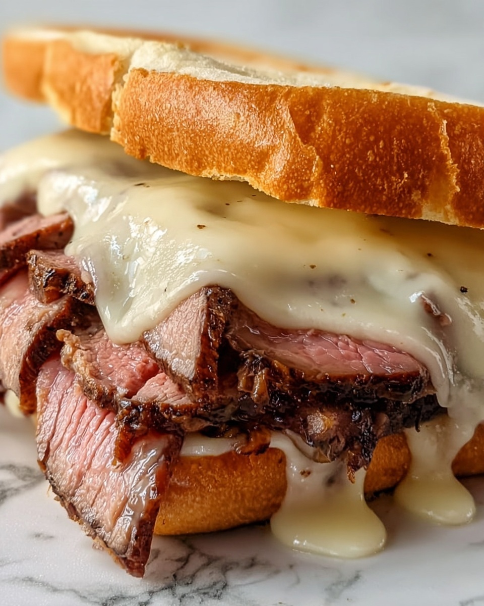 Game Day Garlic Steak and Cheese Sandwiches Recipe - Recipe Image