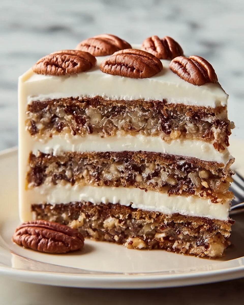 Pecan Pie Layer Cake Recipe - Recipe Image