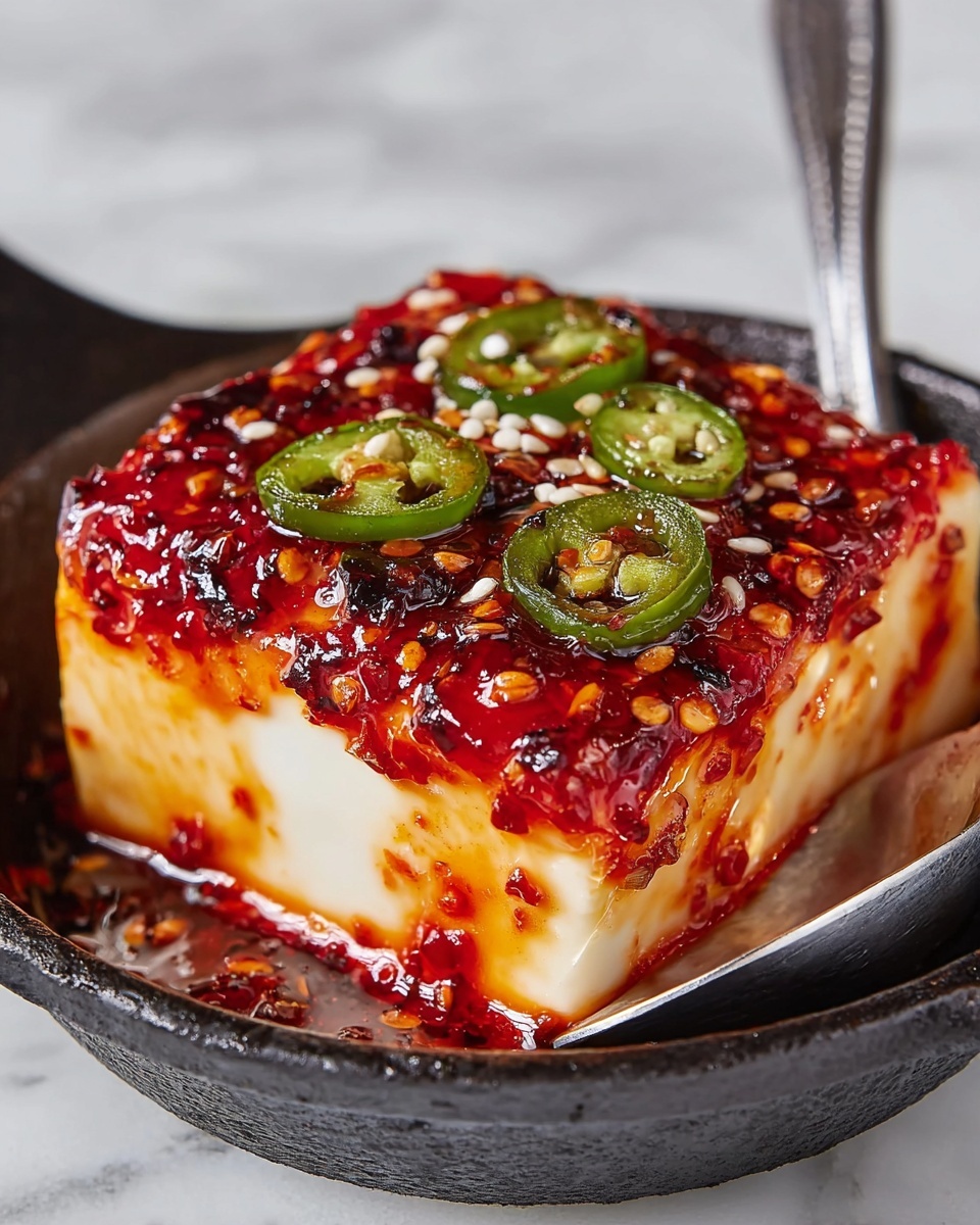Swicy Baked Feta with Gochujang Honey Glaze Recipe - Recipe Image