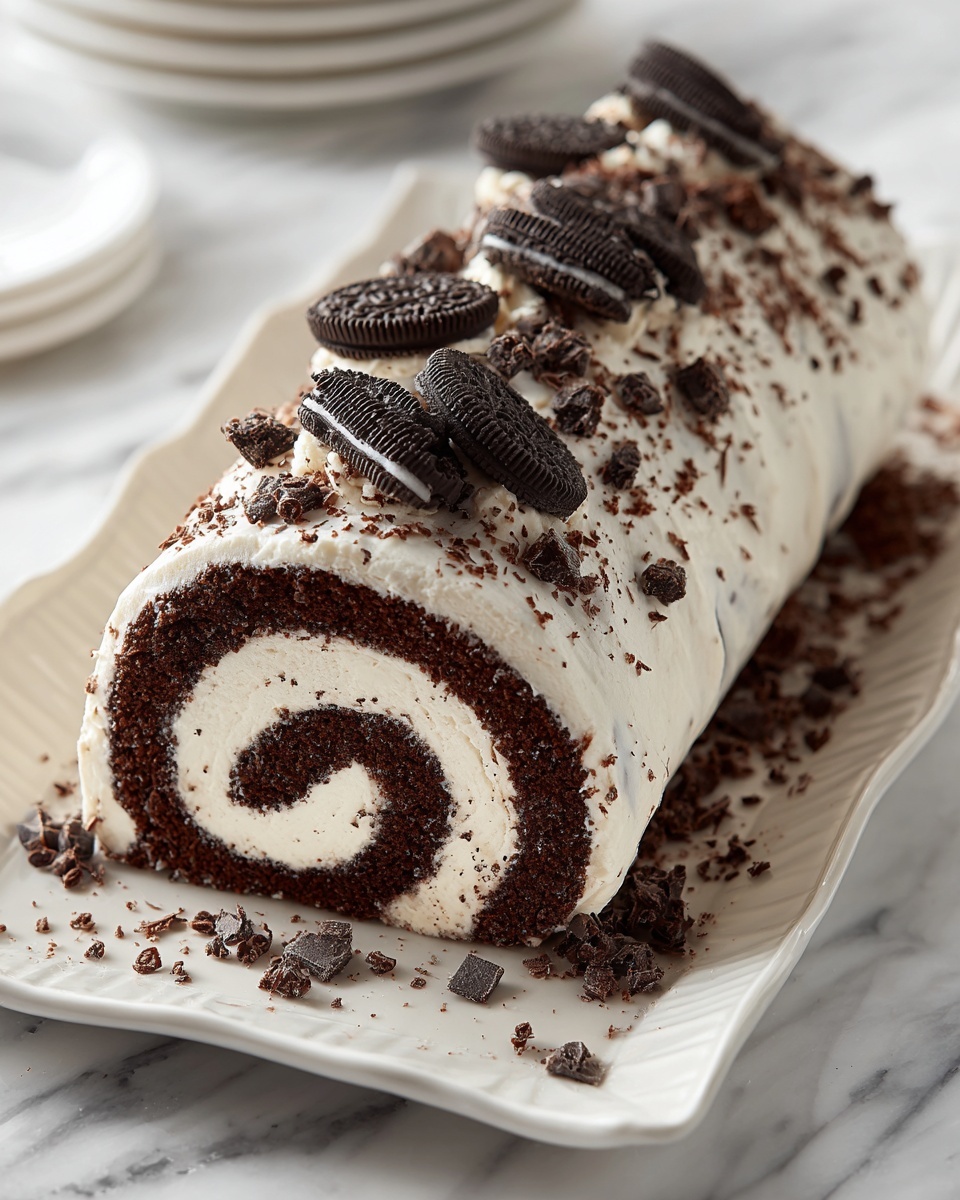 Cookies and Cream Cake Roll Recipe - Recipe Image