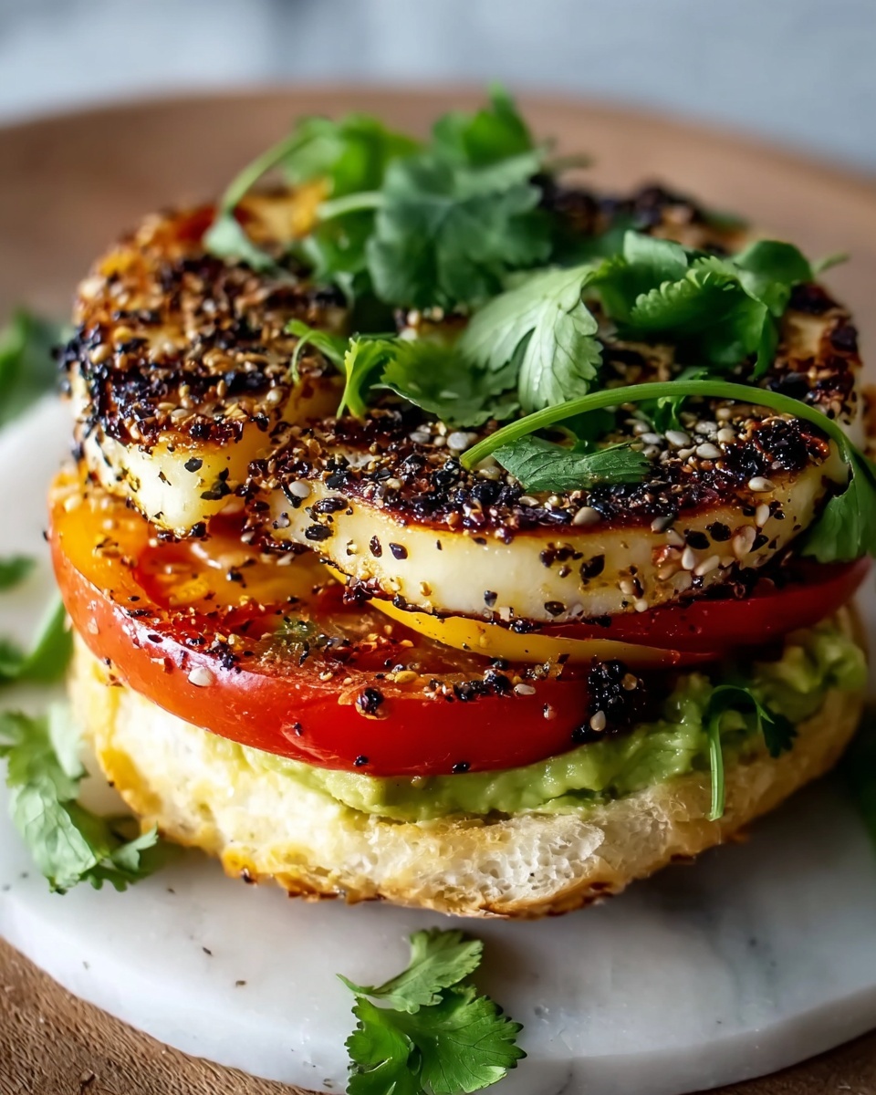 Halloumi, Honey, and Avocado Bagel Recipe - Recipe Image