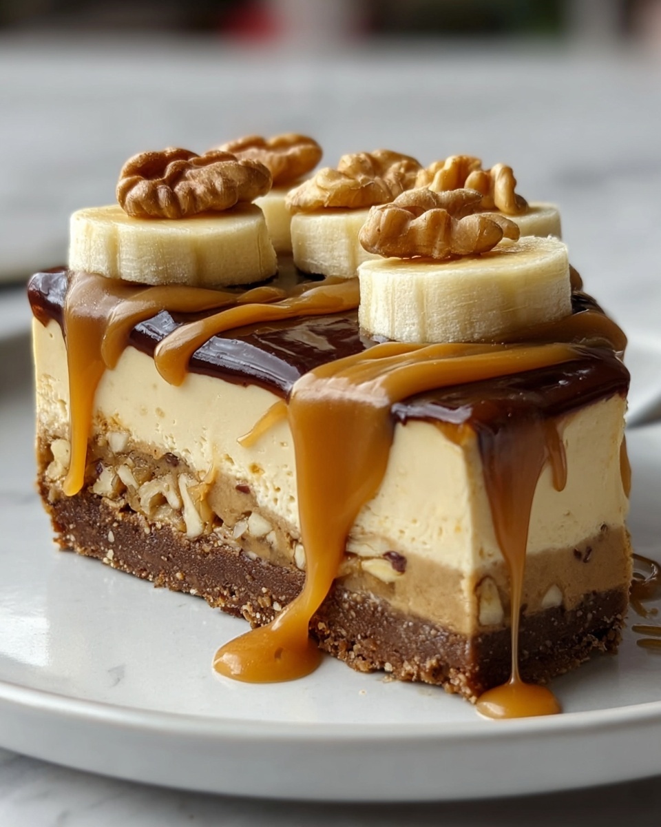 Banana Caramel Nut Cheesecake Recipe - Recipe Image