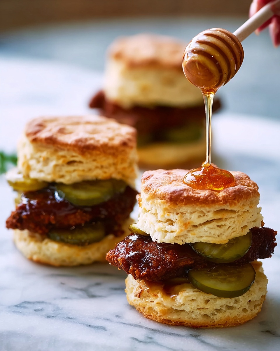 Hot Honey Chicken Biscuits Recipe - Recipe Image