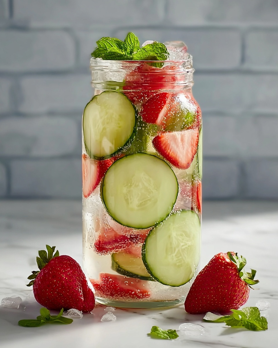 Strawberry Cucumber Lime Infused Water Recipe - Recipe Image