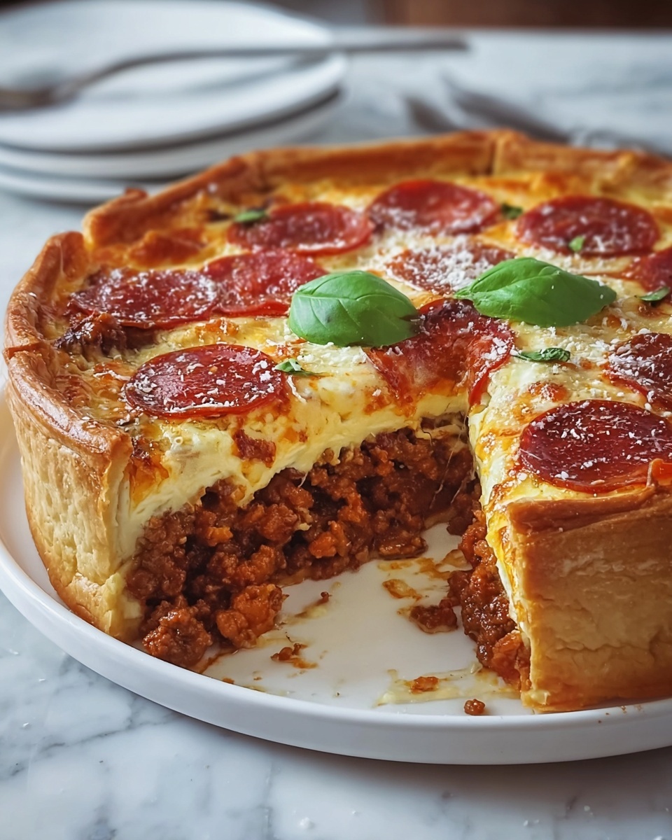 Hearty Meat Lover's Pizza Pie Recipe - Recipe Image