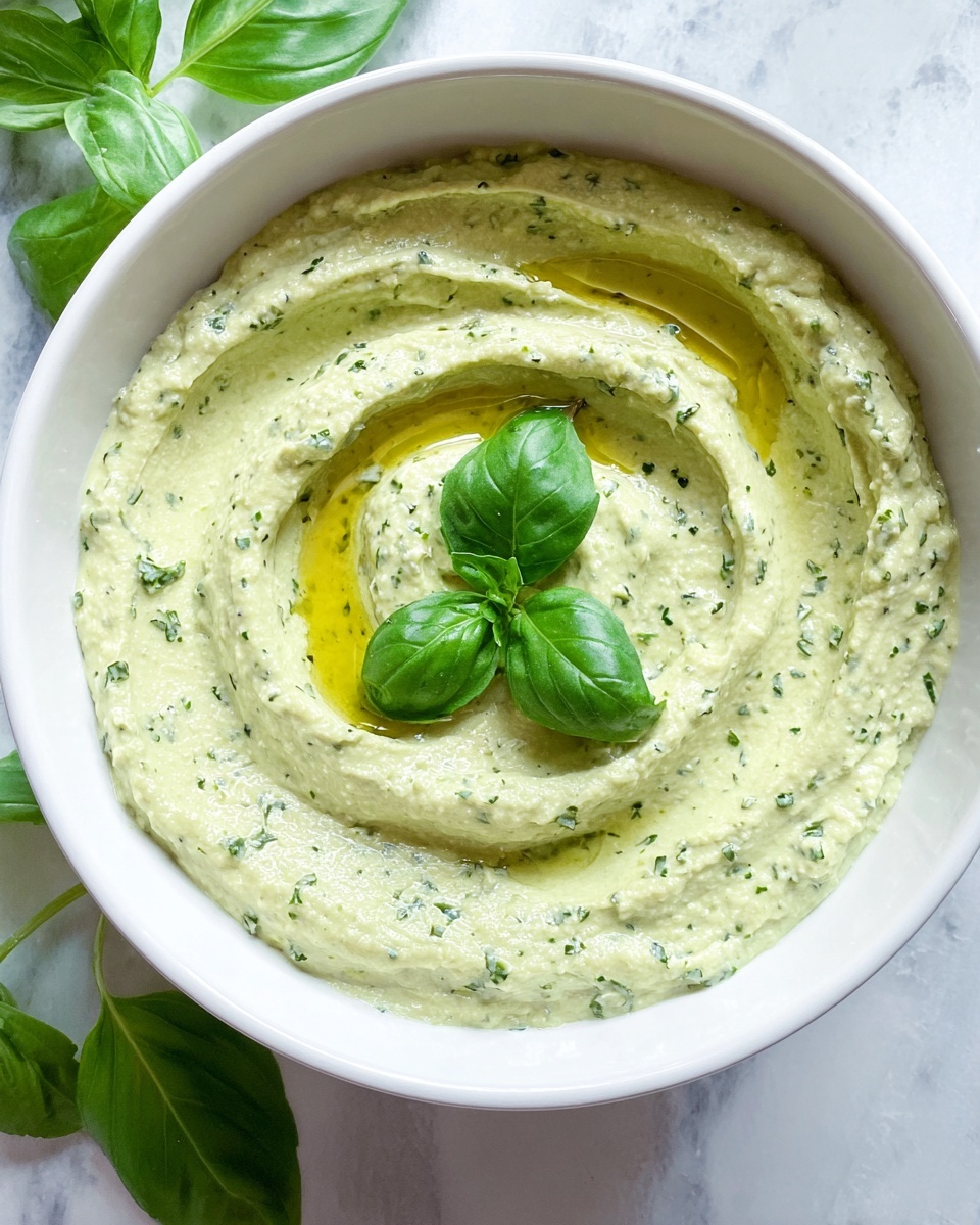 Lemon Basil Hummus Recipe - Recipe Image