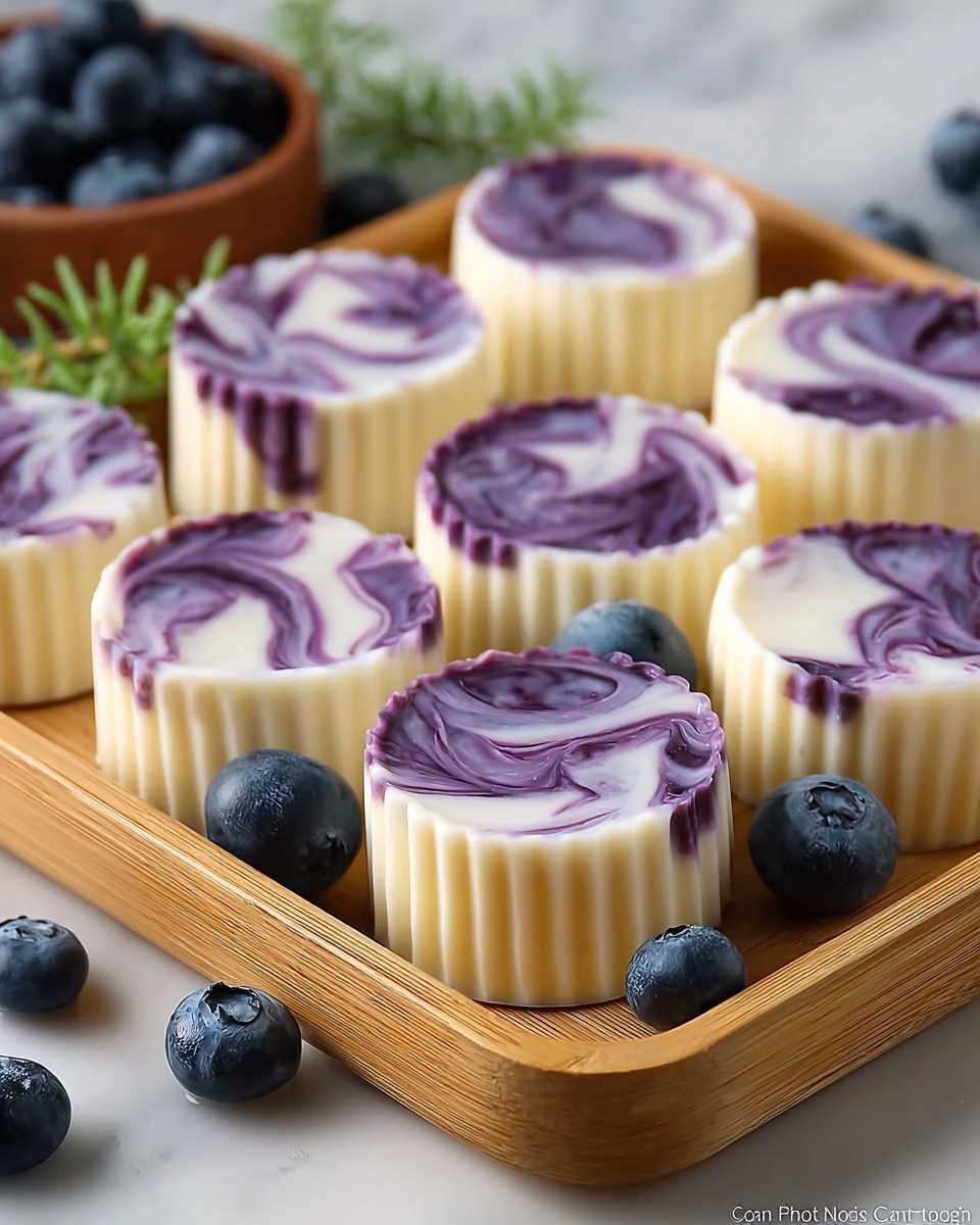 Blueberry Swirl Yogurt Bites Recipe - Recipe Image
