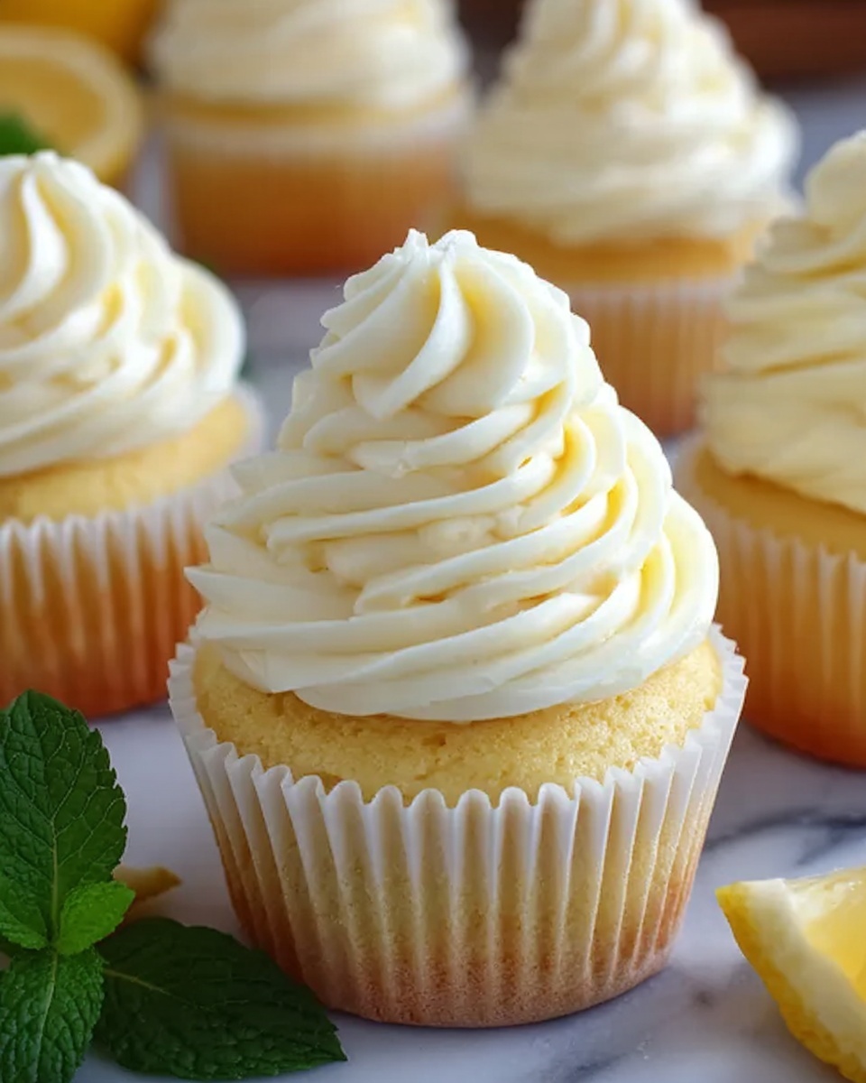 Lemon Cupcakes with Cream Cheese Frosting Recipe - Recipe Image