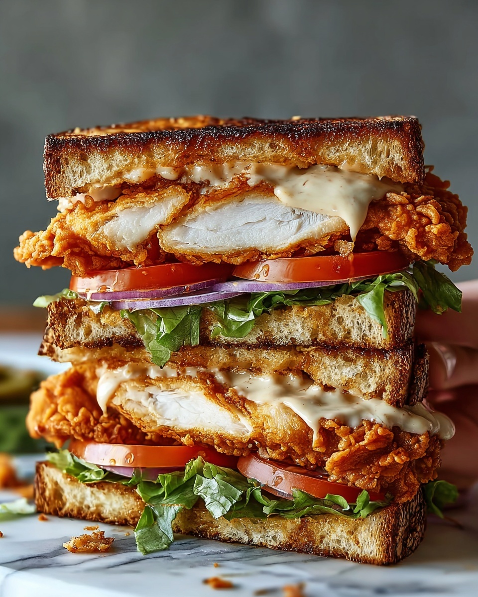 Dijon Mayo Brined Crispy Chicken Sandwich Recipe - Recipe Image