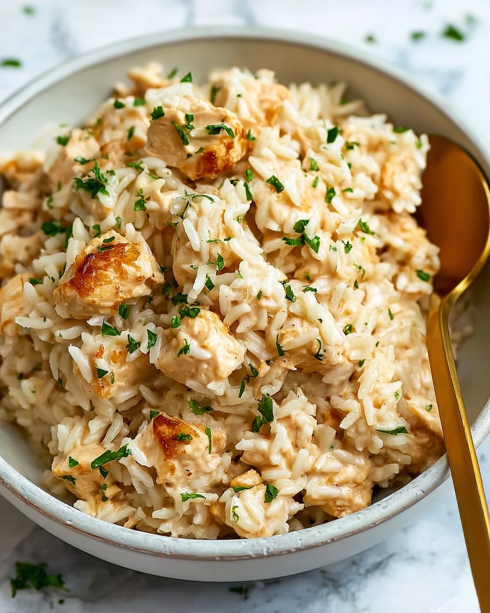 Creamy Chicken and Rice Skillet Recipe - Recipe Image