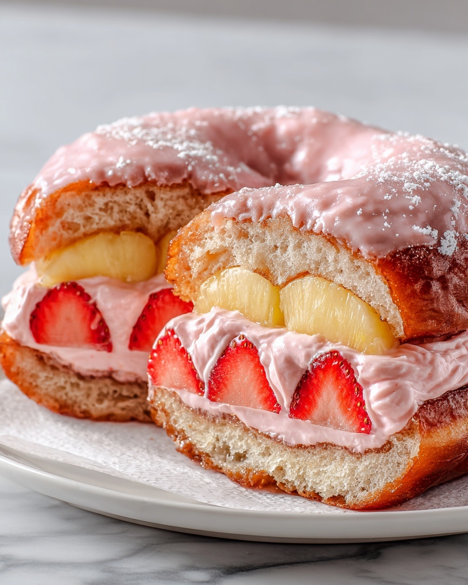 Strawberry and Cream Cheese Pineapple Bun Recipe - Recipe Image
