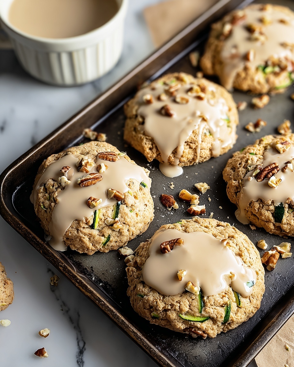 Zucchini Bread Cookies with Brown Butter Glaze Recipe - Recipe Image