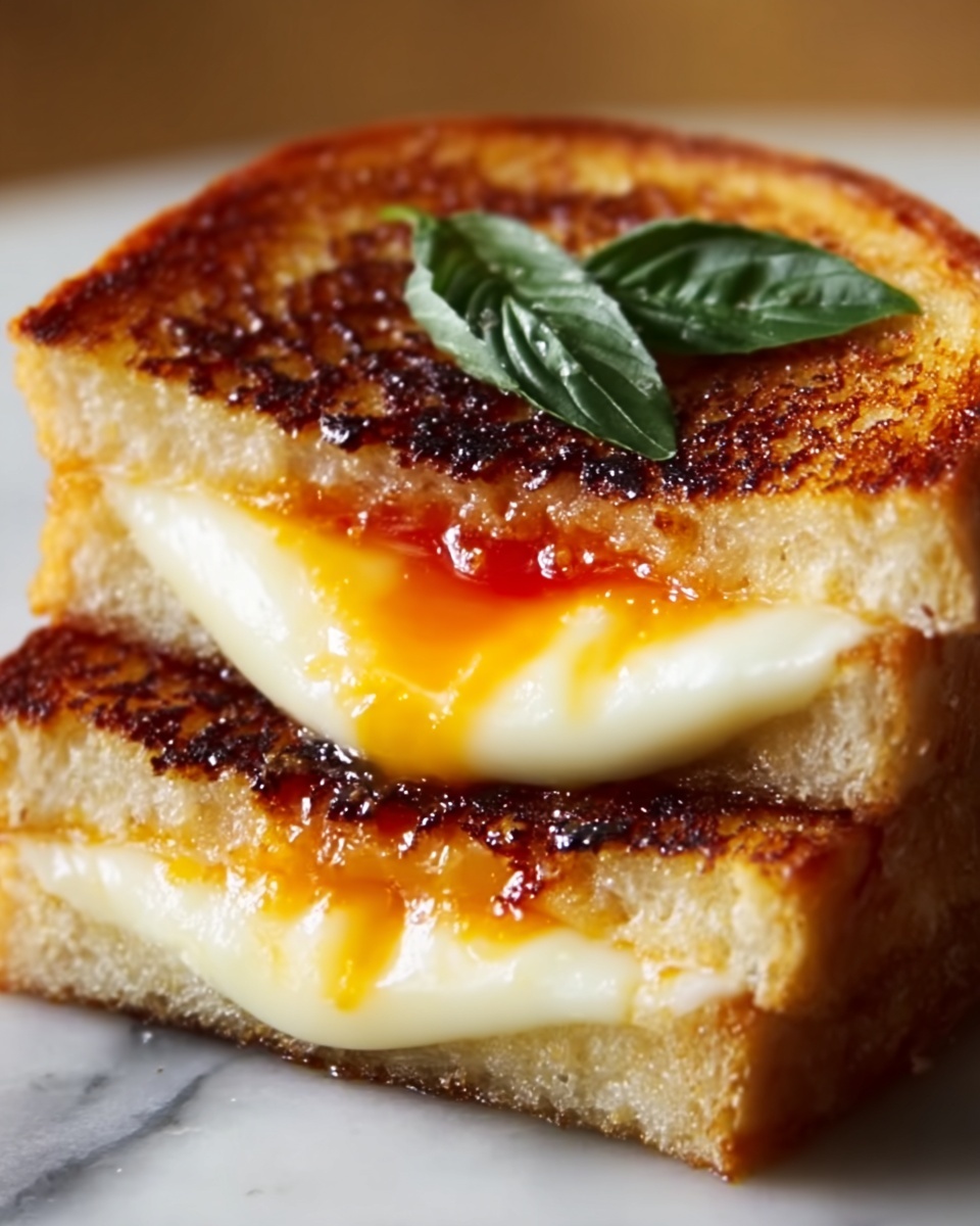Honey Peach White Cheddar Grilled Cheese Recipe - Recipe Image