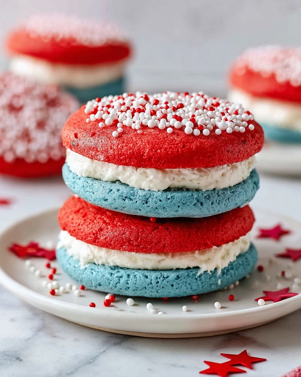 Red, White, and Blue Whoopie Pies Recipe - Recipe Image