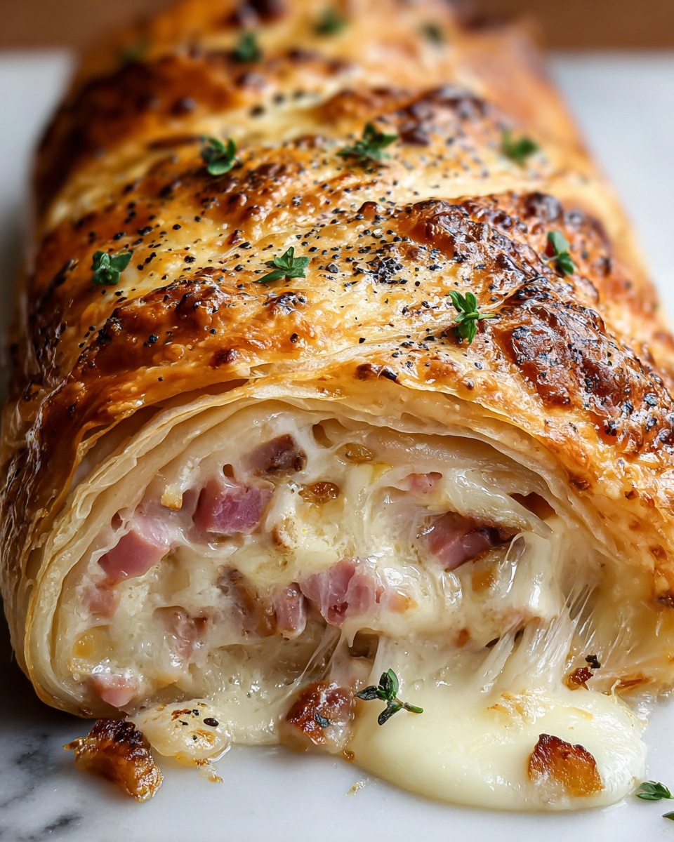 Chicken Cordon Bleu Stromboli Recipe - Recipe Image