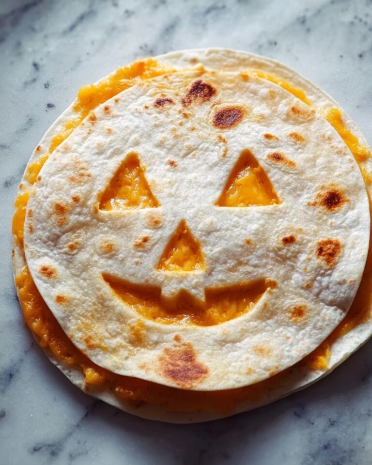 Jack-o-Lantern Cheese Quesadillas Recipe