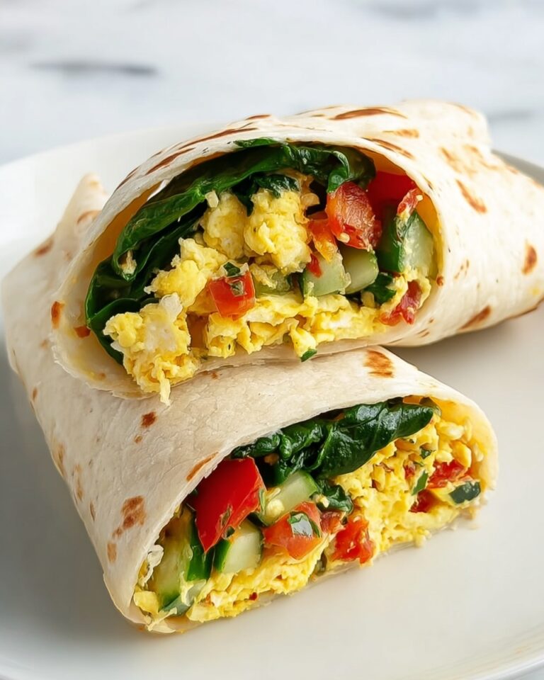 Veggie Wraps with Scrambled Eggs and Spinach Recipe